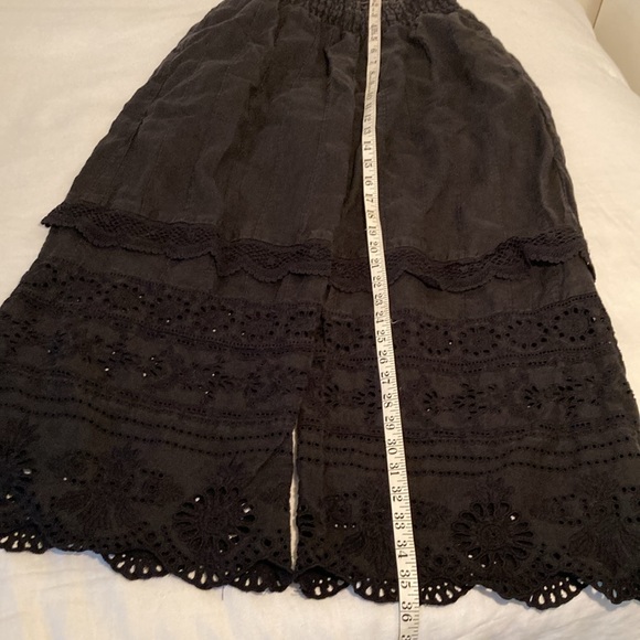Johnny Was crop lace cotton black pants M - Picture 8 of 16